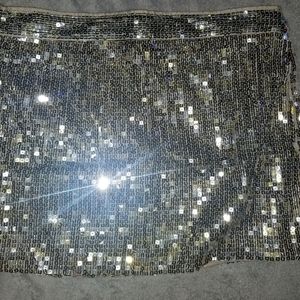 ABERCROMBIE & FITCH gold sequin mini skirt (size 6